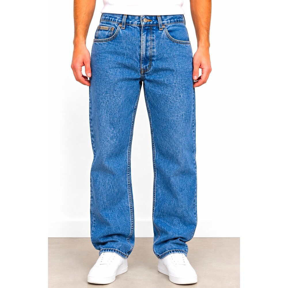 Calvin Klein Jeans Men's Blue Denim Straight Leg Regular Fit Medium Wash W36 L34